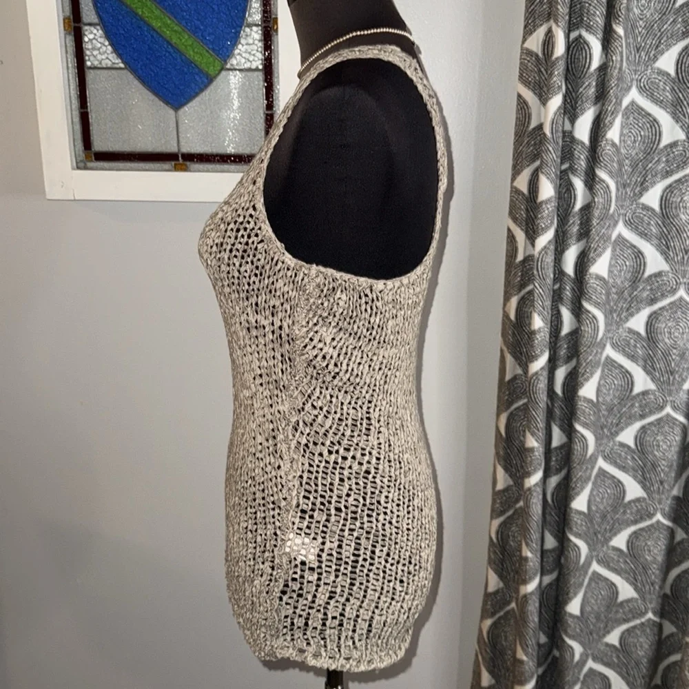 Express Y2K Loose Knit Sweater Racer Back Tank SZ XS - Picture 4 of 8